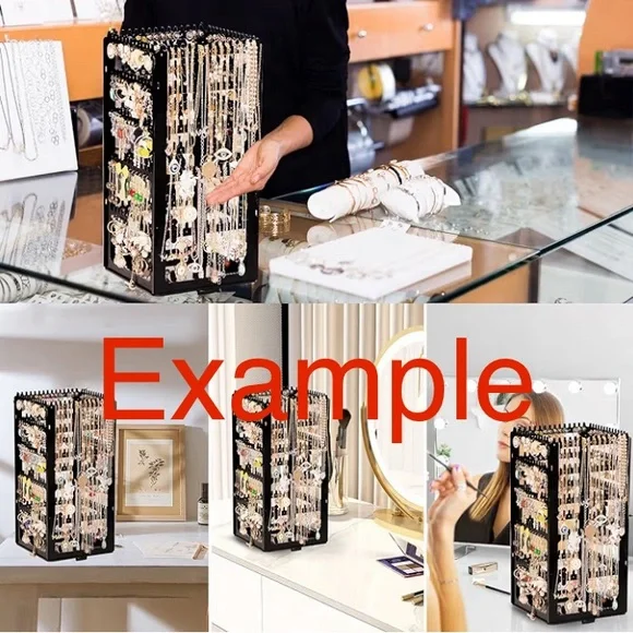 Rotating Jewelry Stand - Black - Picture 3 of 5